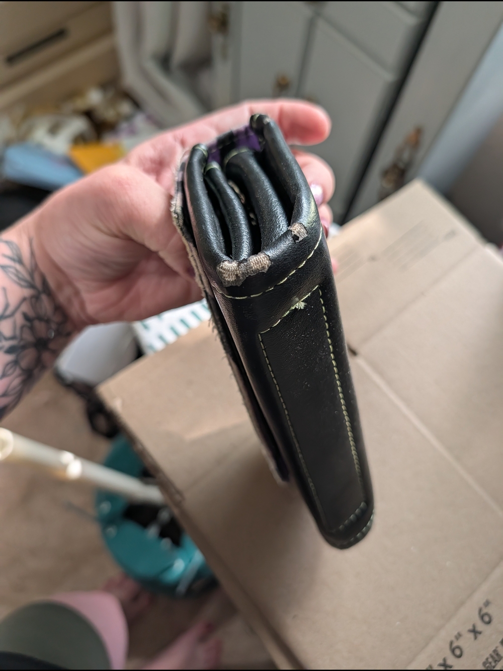 😍Sew Wicked Sweet Handmade Leather Beetlejuice Wallet. - Picture 5 of 16
